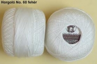 Horgolócérna 60-as fehér